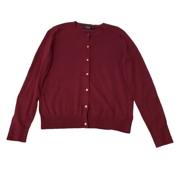 Lauren Ralph Lauren Button Down Knit Sweater New Size Large - Picture 5 of 10